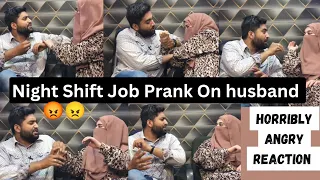 Night Shift Job prank on Husband 😂|Hilarious Angry reaction of him| @SulyamWorld