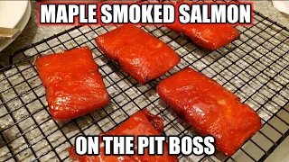 Maple Smoked Salmon on the Pit Boss 700FB Wood Pellet Grill