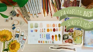 My Favorite Art Supplies - various media, paper, tools, and books!