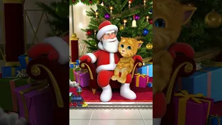 Дед Мороз бьëт Рыжика изо того что Рыжик язык показывает!