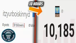 Growing my Instagram Account to 10000 followers in 10 Hours (World Record)