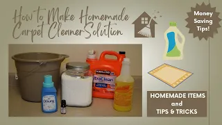 Homemade Carpet Cleaner Solution | Money Saving Tips | DIY Carpet Cleaner Concentrate Solution!