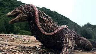 Ancient monitor lizard vs. snake king! Unexpectedly, the giant snake was torn apart in minutes!