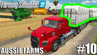 Harvesting WHEAT and Selling 800.000l of ALFALFA SILAGE | Aussie Farms 22 | Farming Simulator 22