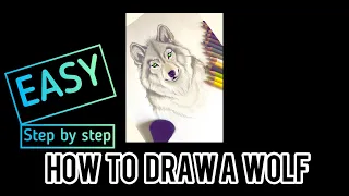 How to Draw a Wolf - EAAY STEP BY STEP