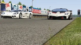 Saleen S7 Twin Turbo vs Lamborghini SC18 Alston at Monza Full Course