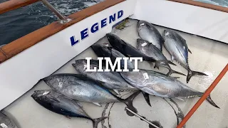 Great Blue fin tuna fishing on the Legend !!! limit !!!