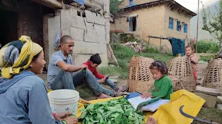 Traditional Way For Nepali Gava Making Process||Organic Vegetable Nepali Gava|Village Of Nepal🇳🇵|