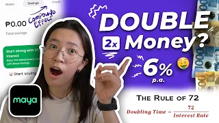 🤑 How to DOUBLE YOUR MONEY with Maya Bank (Rule of 72) – Earn EVERY DAY with your Savings