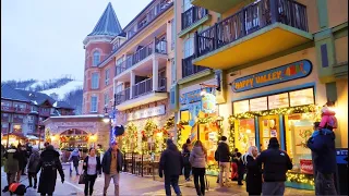 Christmas Village and Christmas Lights at Blue Mountains Holiday Magic Ontario Canada 4K