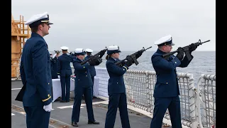 Bill Caster Burial at Sea 2 28 23 - USCGC Polar Star