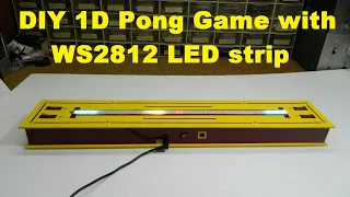 DIY Arduino 1D Pong game with WS2812 Led strip