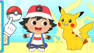 BABIES ALEX AND KIRA 💥🤩 Dress up as Pikachu and Ash from Pokémon