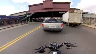 Harley Davidson Forty Eight Cruising from Bronx to Manhattan GoPro Hero 3