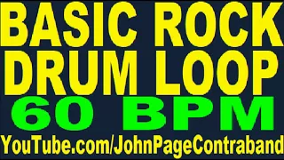 Basic Rock Drum Beat 60 bpm for Guitar and Bass Loop Play Along Jam