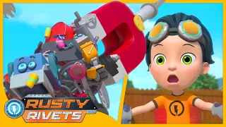 Rusty Uses a Super Magnet 🧲 | Rusty Rivets Full Episodes + More Cartoons for Kids