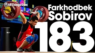 Farkhodbek Sobirov (94kg, 20y/o) 183kg Snatch 2017 World Championships