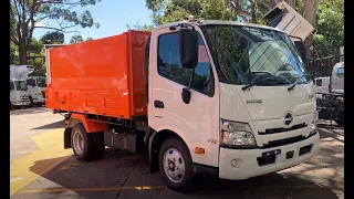 Hino Truck Sydney Australia - Hino 300 Series - Custom Rubbish Removal Tipper Factory Modification