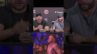 Eddie Alvarez and Chad Mendes react to Conor McGregor sitting ringside at their #bkfc fight