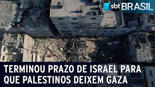 Terminou prazo de Israel para que palestinos deixem Faixa de Gaza | SBT Brasil (13/10/23)
