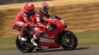 Ducati Desmosedici MotoGP two-seat at Goodwood FOS! - V4 Engine Pure Sound!