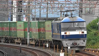 東海道線を走るEF210形電気機関車 ”桃太郎” 牽引貨物列車6本  2023