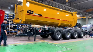 Building the BIGGEST Push-Off silage trailer in te world!!  How do they do it?? USA Equipment 2500CF