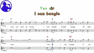 Baccara - Yes sir I can boogie karaoke version sheet music for players,chorus added(Ye karaoke)