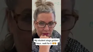 The buzzer at the end 😭❤️ #shorts | kid sings Golden Hour - JVKE for teacher