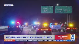 Man killed after being hit by 'upwards of 7 cars' 101 Freeway: CHP 