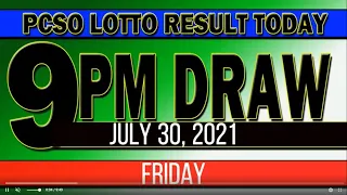 LOTTO RESULT TODAY 9PM DRAW – JULY 30, 2021 | 2D | 3D | 4D | 6/45 | 6/58