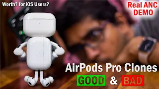 Airpods Pro Clones [In depth Review] GOOD vs BAD,  Real ANC demo, Comparisons, Where to Buy? [HINDI]