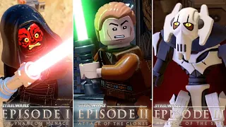 All Prequels Cutscenes (Episode 1-3) - LEGO Star Wars The Skywalker Saga Movie