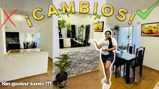 ✅CAMBIOS EN MI COCINA!Dale amor a tu🏠 🪴sin gastar tanto dinero 🤑papel tapiz,cuadro decoración/Ade