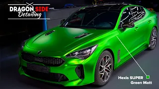 (Е*ать она зеленая) Kia Stinger - матовый хром Green Hexis