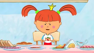 Das Malbuch mit der etwas trotzigen Prinzessin - Folge 7  - Ich will nicht essen! - Kinder Video