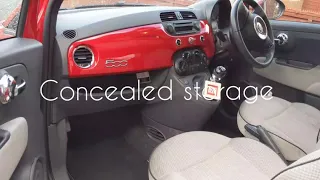 Fiat 500 secret concealed storage