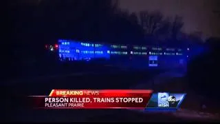 Passenger train stuck on tracks after pedestrian struck, killed