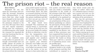 The Prison Riot - The Real Reason