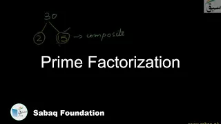 Prime Factorization, Math Lecture | Sabaq.pk