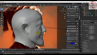 2D TO 3D FACE-BUILDER IN BLENDER! #Facebuilder by KeenTools tutorial #BAS-RELIEF #3D Head from image