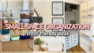 SMALL SPACE ORGANIZATION 2022 / RENTER FRIENDLY KITCHEN & SMALL SPACE ORGANIZATION HACKS & IDEAS