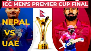 NEPAL VS UAE LIVE FROM TU | ACC MENS PREMIER CUP FINAL 2023