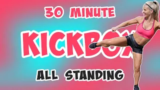 30 MINUTE ALL STANDING KICKBOXING HIIT | No Jumping | Intense Power! 👊