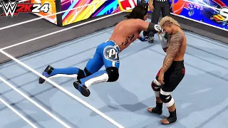 WWE 2K24 - Aj Styles vs Solo Sikoa Match | Summerslam