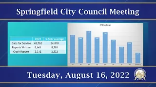 Springfield City Council Meeting, August 16, 2022