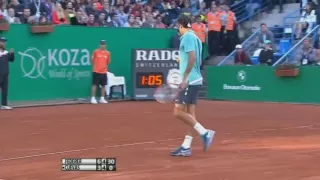 Roger Federer vs Pablo Cuevas AMAZING POINT ISTANBUL 2015