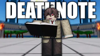 the DEATHNOTE in Heroes Battlegrounds (ROBLOX)
