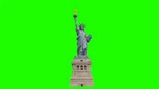 statue of liberty in green screen free stock footage