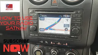 How To Use Radio/Sat Nav/Bluetooth  On A Nissan Qashqai